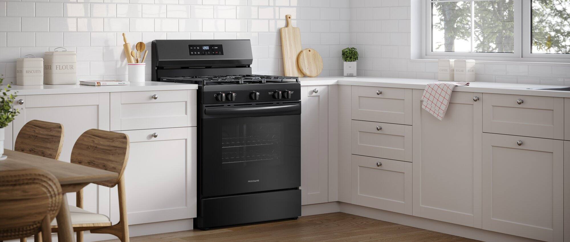 Alt View 14. Frigidaire - Frigidaire 5.1 Cu. Ft. Freestanding Gas Range with Quick Boil - Black.