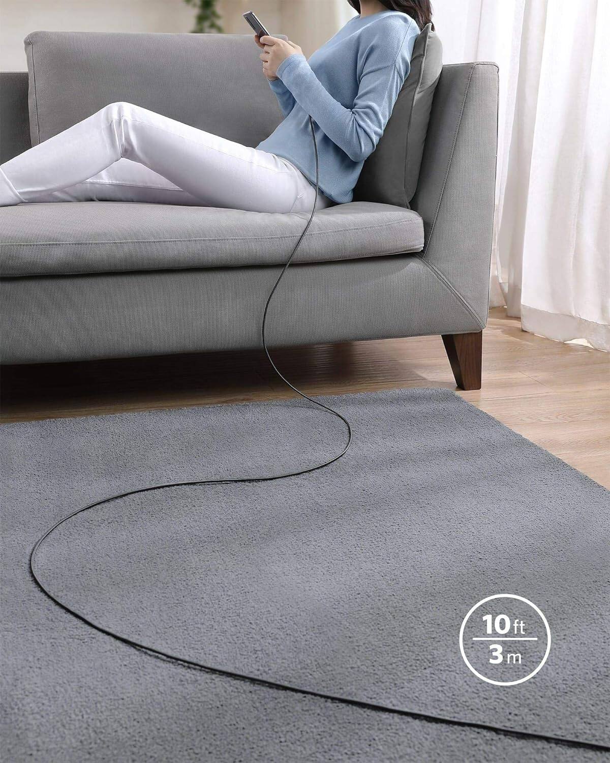 Alt View 6. Anker - Anker USB C to USB C Cable (10FT, 2Pack), Type-C 100W Charger Cord - Black.