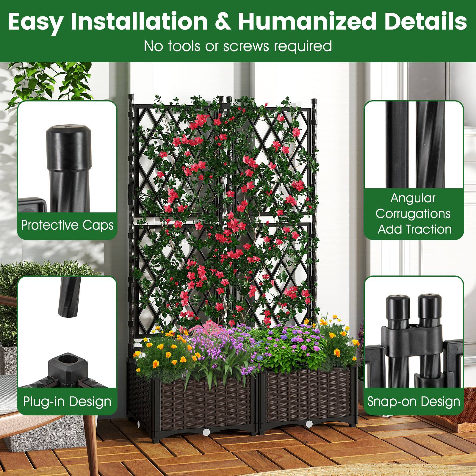 Easy Installation & Humanized Details  
No tools or screws required  

- Protective Caps  
- Angular Corrugations Add Traction  
- Plug-in Design  
- Snap-on Design