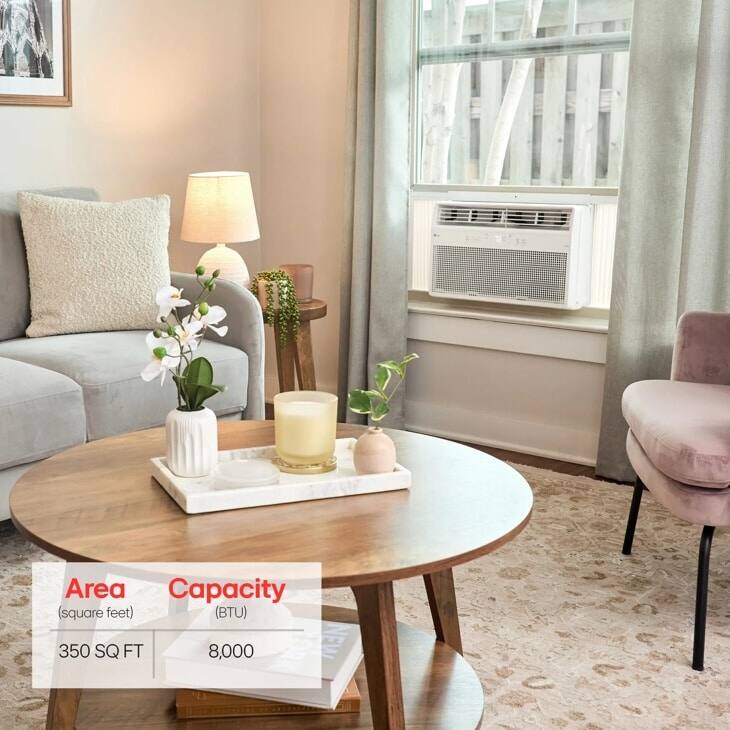 Area (square feet) 350 SQ FT  
Capacity (BTU) 8,000