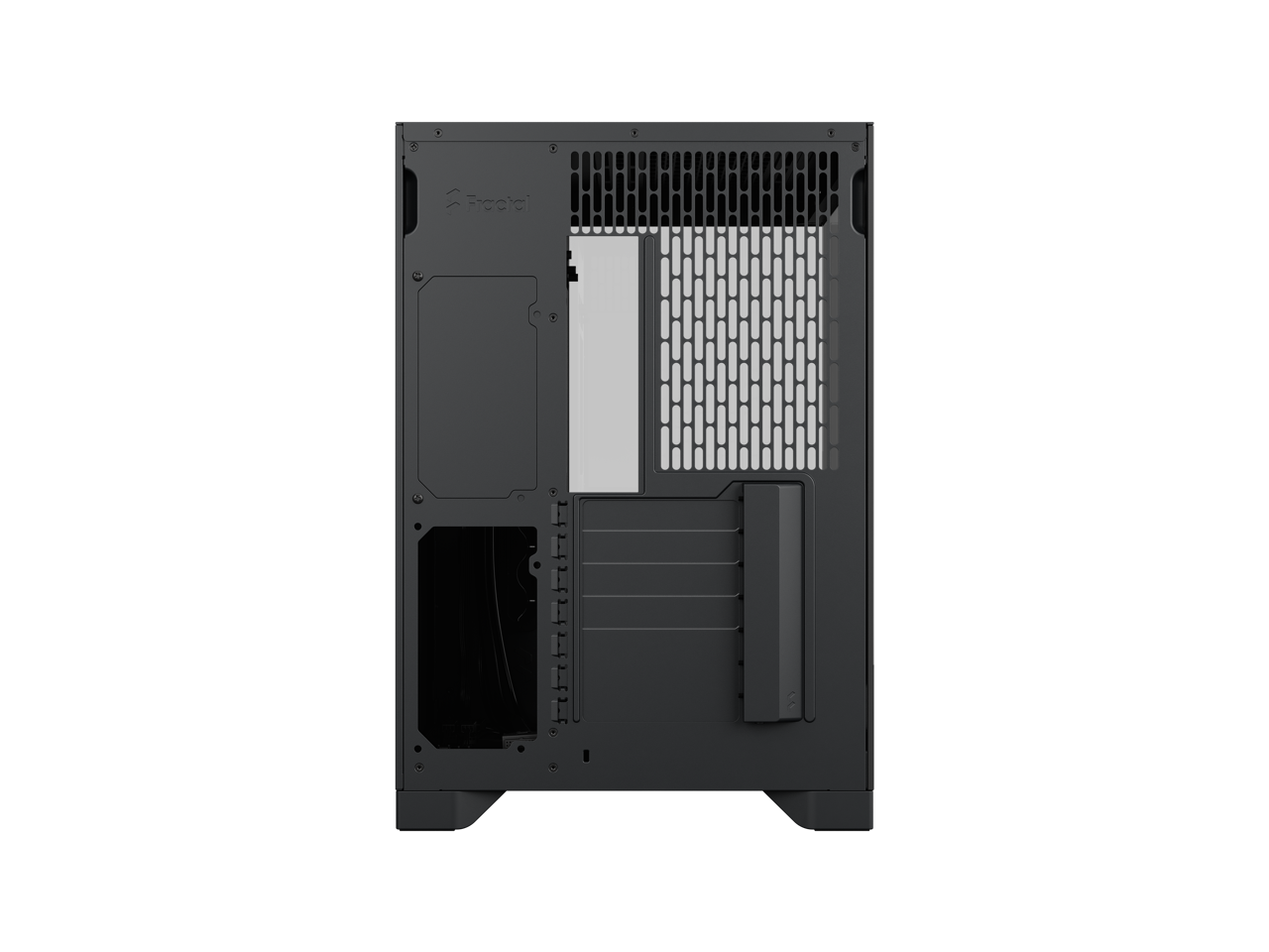 Alt View 6. Fractal Design - Fractal Design Pop 2 Vision Black - Dual-Chamber Case with Glass Panels, 4 Fans, E-ATX Support - Black.