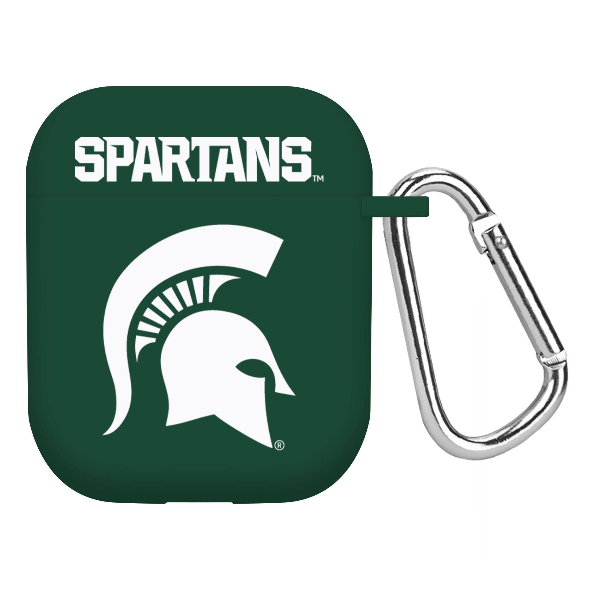 Front. Affinity Bands - Green Michigan State Spartans AirPods Case Cover - Green.
