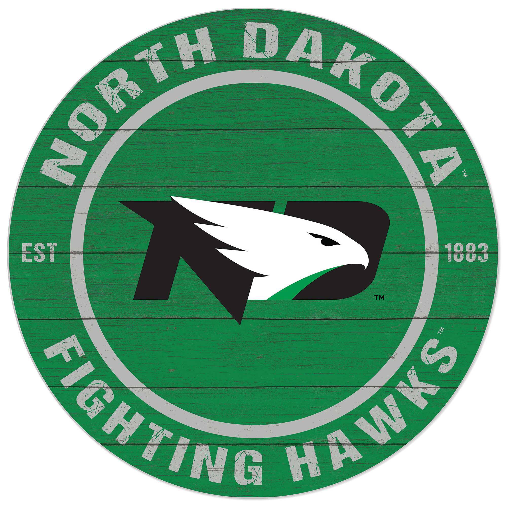 North Dakota 20'' x 20'' Indoor/Outdoor Circle Sign