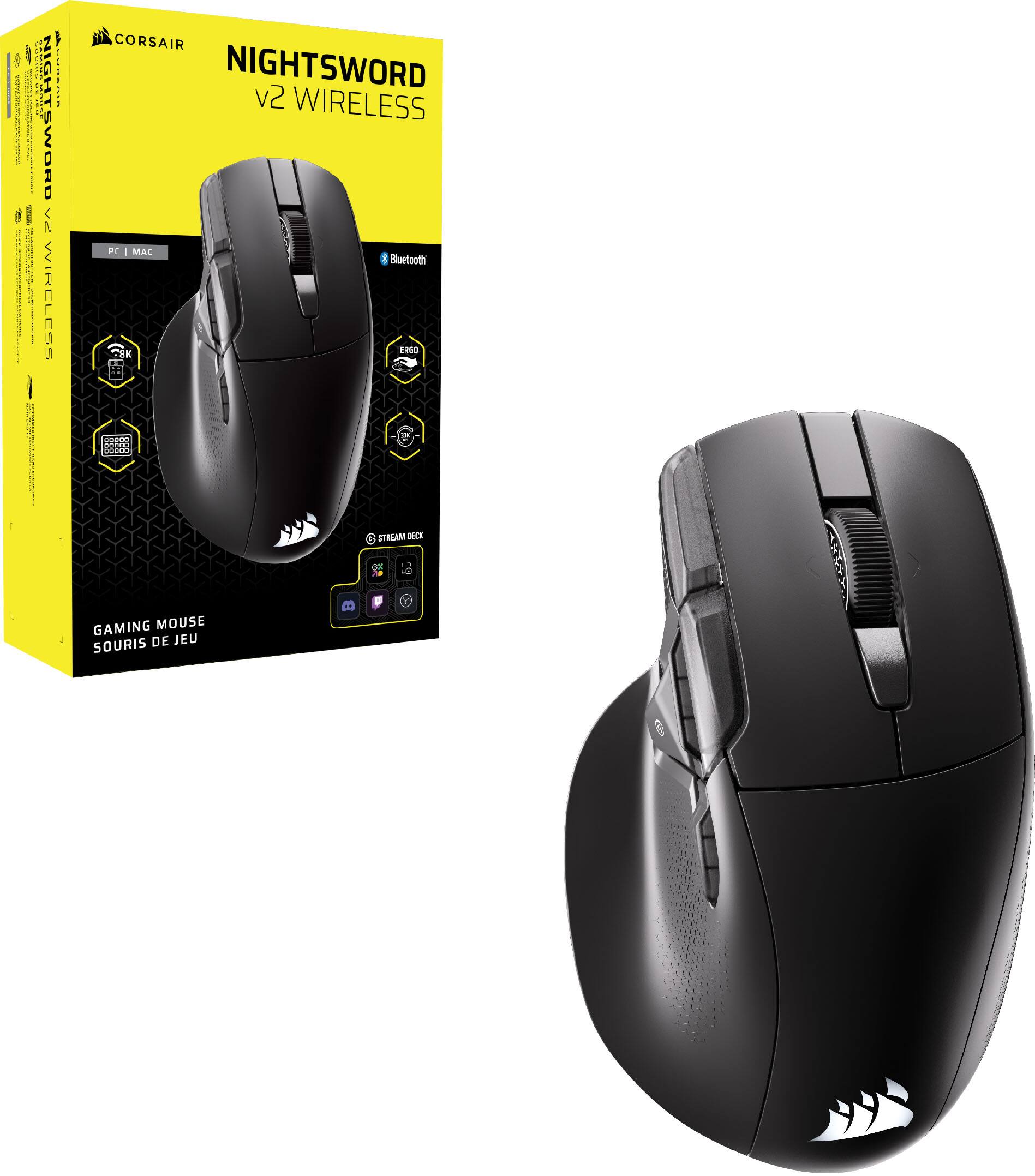 I | a LHOIN AESRSAIR | NIGHTSWORD AHOM I N ca TII WIRELESS CORSAIR NIGHTSWORD V2 WIRELESS FC I MAC Bluetooth OK ERSO d * 1 STIAM D . GAMING MOUSE SOURIS DE JEU