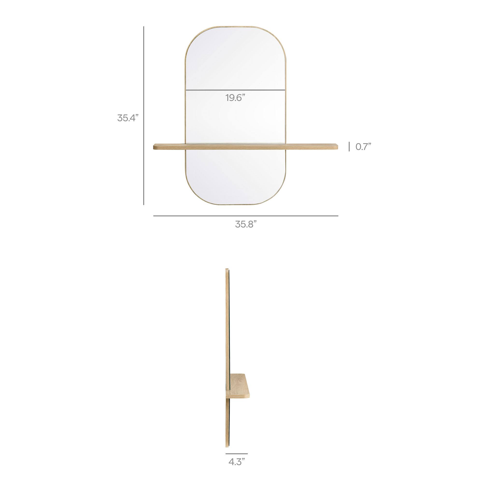 19.6" x 35.4" | 0.7" | 35.8" | 4.3"