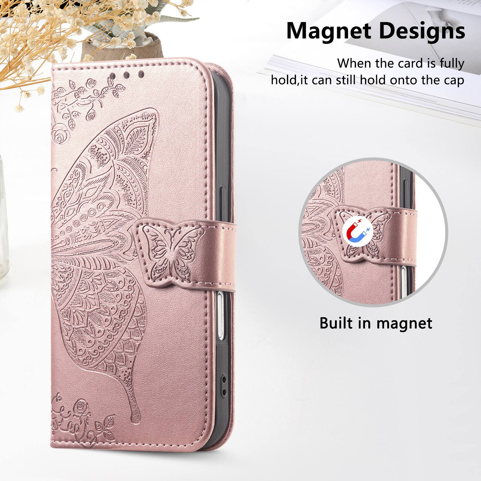 Magnet Designs

When the card is fully hold, it can still hold onto the cap

Built in magnet