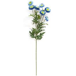 BreeBe - Blue Strawflower Spray - 25" - Blue, Green