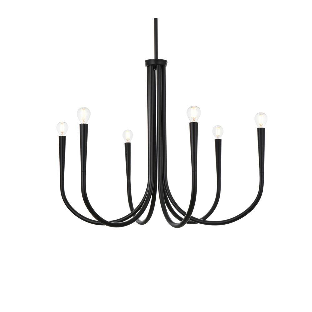 Alt View 3. Living District - Layne 30 inch chandelier in Black - Black.