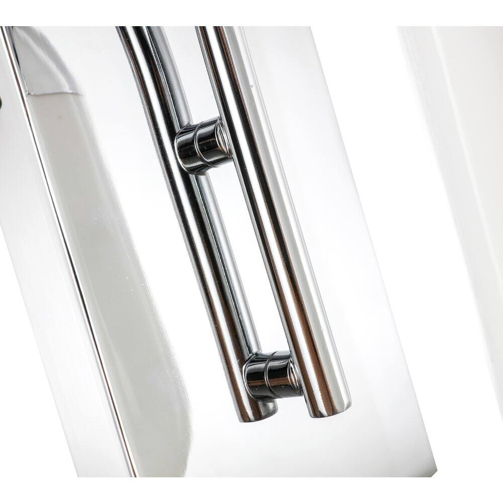Angle. Living District - Kace 1 Light Chrome And Frosted White Glass Wall Sconce - Chrome And Frosted White Glass.