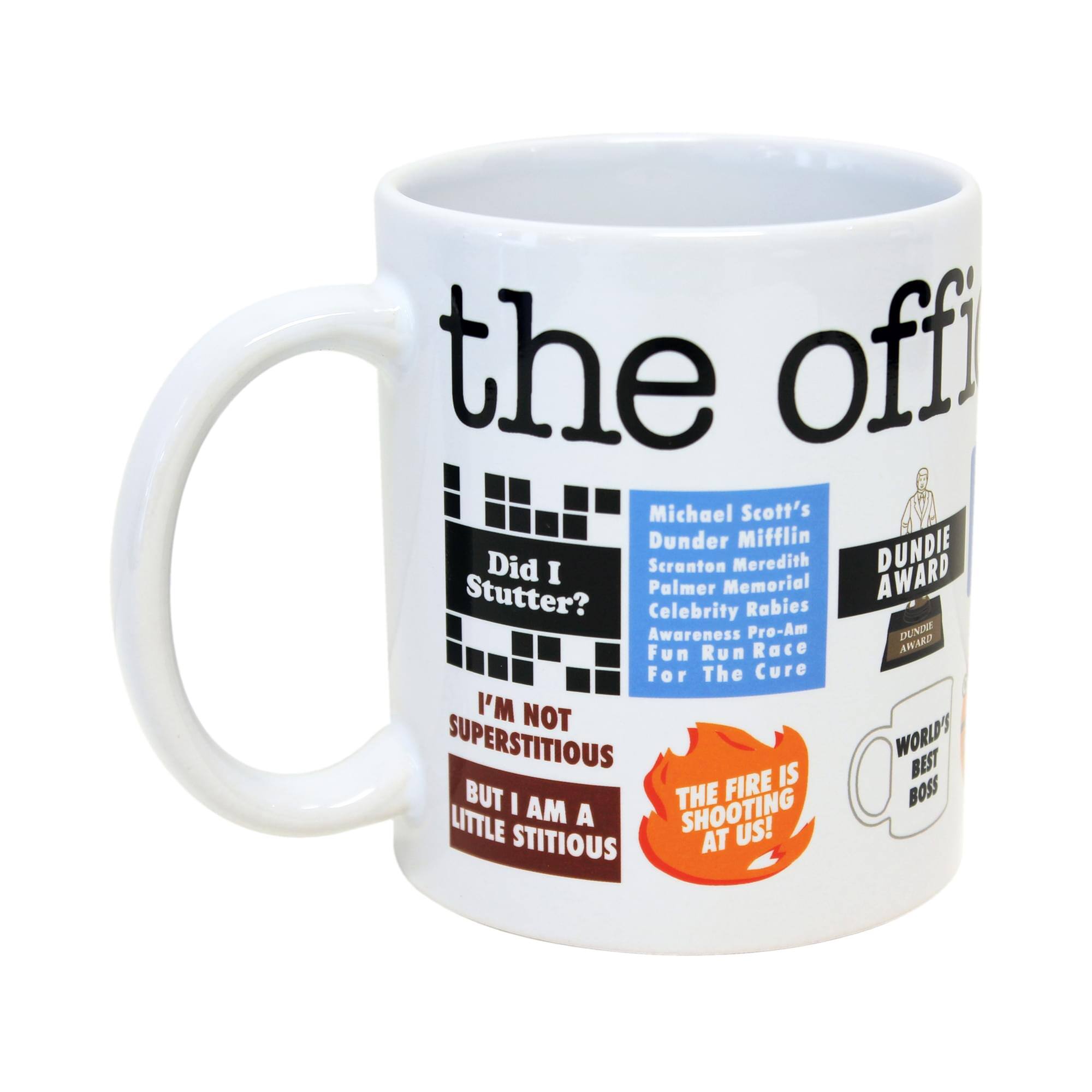 the office  
Michael Scott's Dunder Mifflin  
Did I Stutter?  
Scranton Meredith Palmer Memorial Celebrity Rabies Awareness Pro-Am Fun Run Race  
DUNDER AWARD  
I'M NOT SUPERSTITIOUS BUT I AM A LITTLE STITIOUS  
THE FIRE IS SHOOTING AT US!  
WORLD'S BEST BOSS