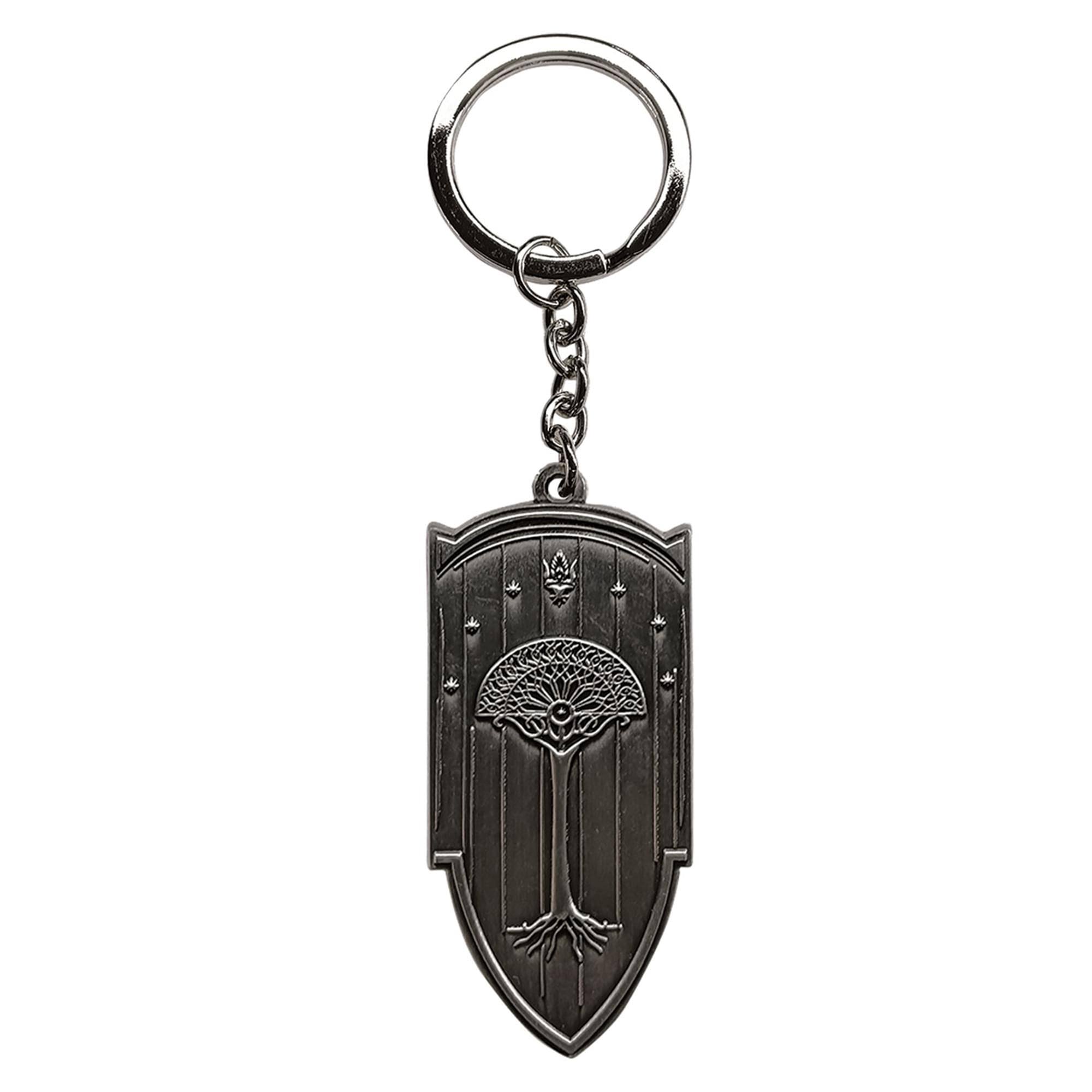Front. Fanattik - The Lord Of The Rings Gondor Metal Keychain - Silver.