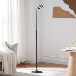 Kings Brand Furniture - Adjustable LED Reading Floor Lamp with Touch Control for Bedroom, Living Room
