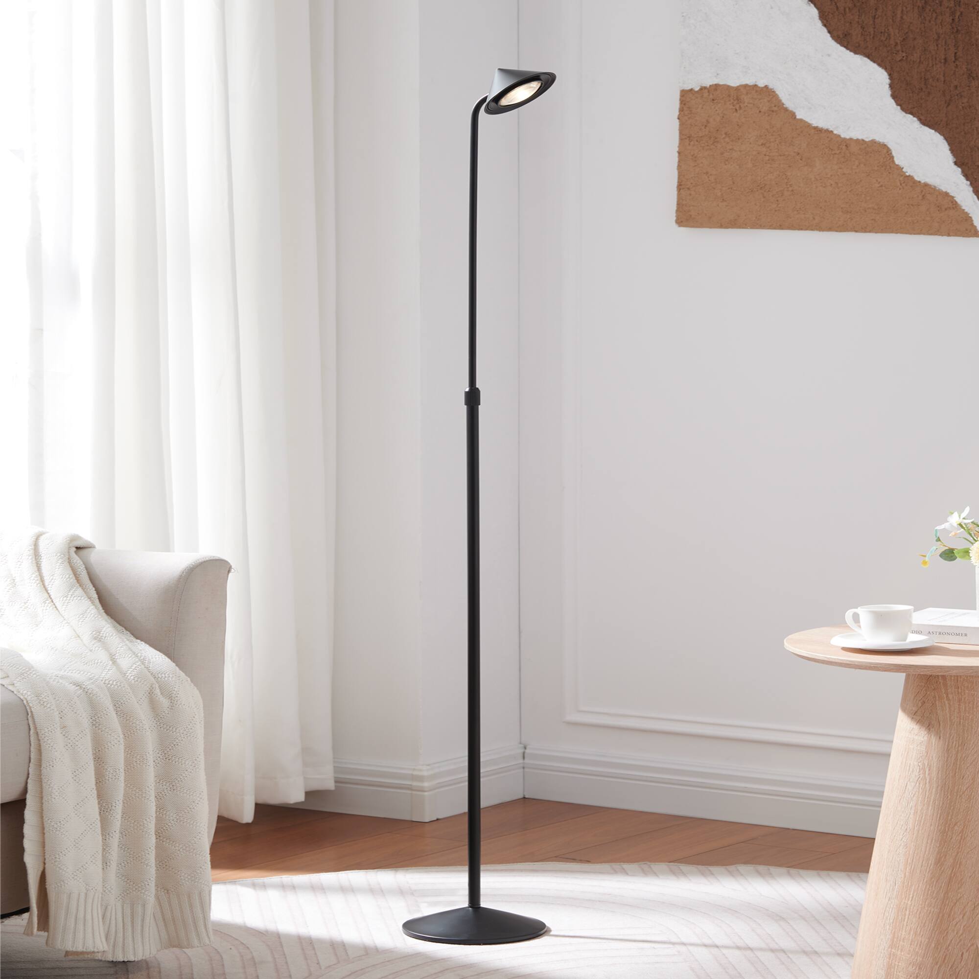 Front. Kings Brand Furniture - Kings Brand Furniture Adjustable LED Reading Floor Lamp with Touch Control for Bedroom, Living Room.