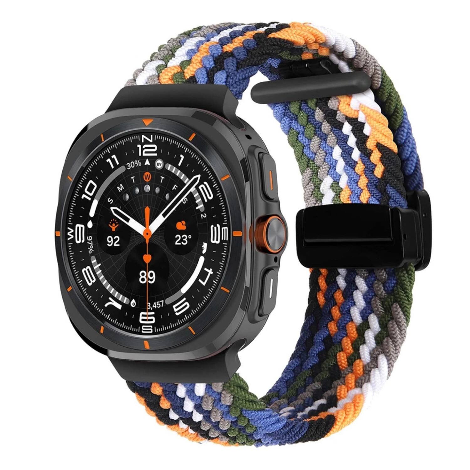 Stock Preferred - Braided Nylon Band for Samsung Galaxy Watch Ultra 2025 - Cowboy Color