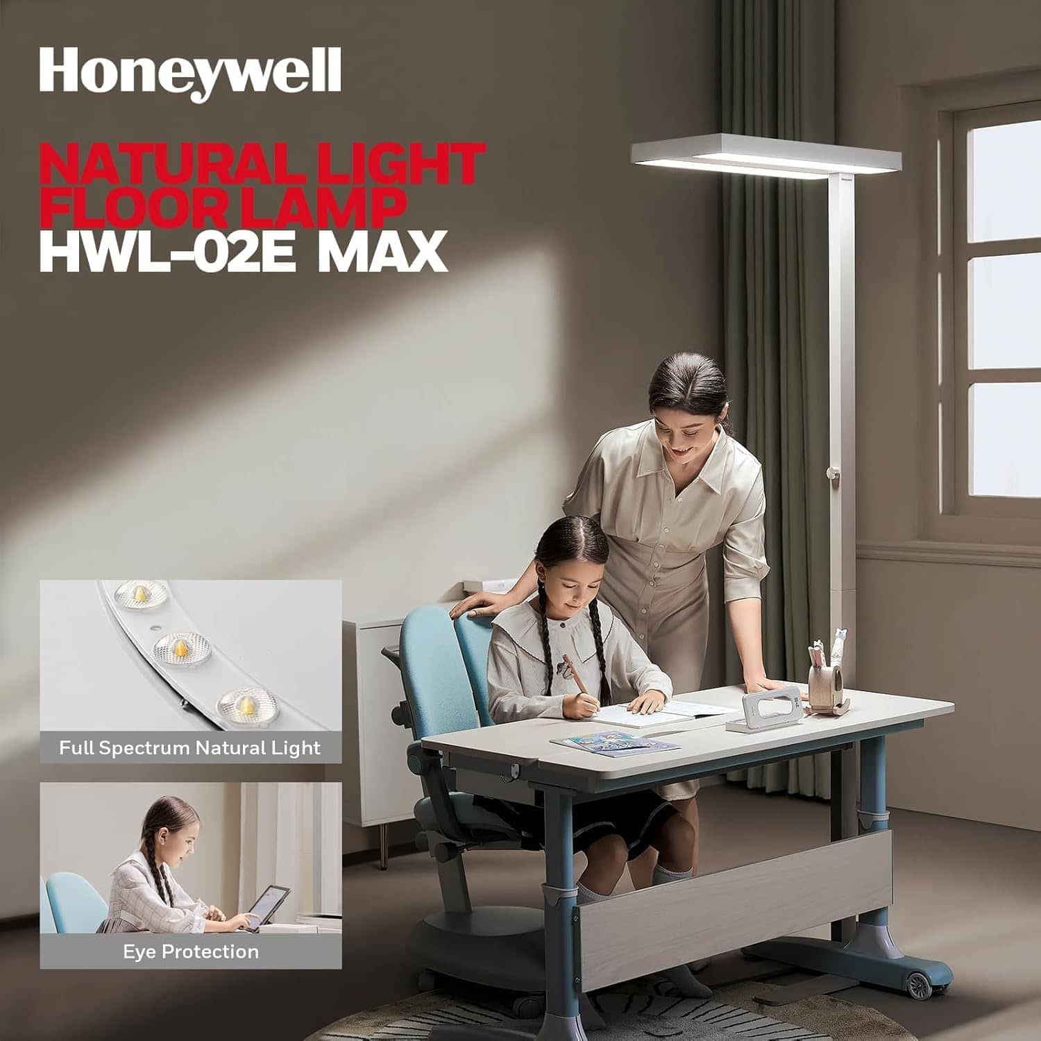 Honeywell Sunturalux™ 02E MAX 155W LED Floor Lamp, 16000LM 4000K