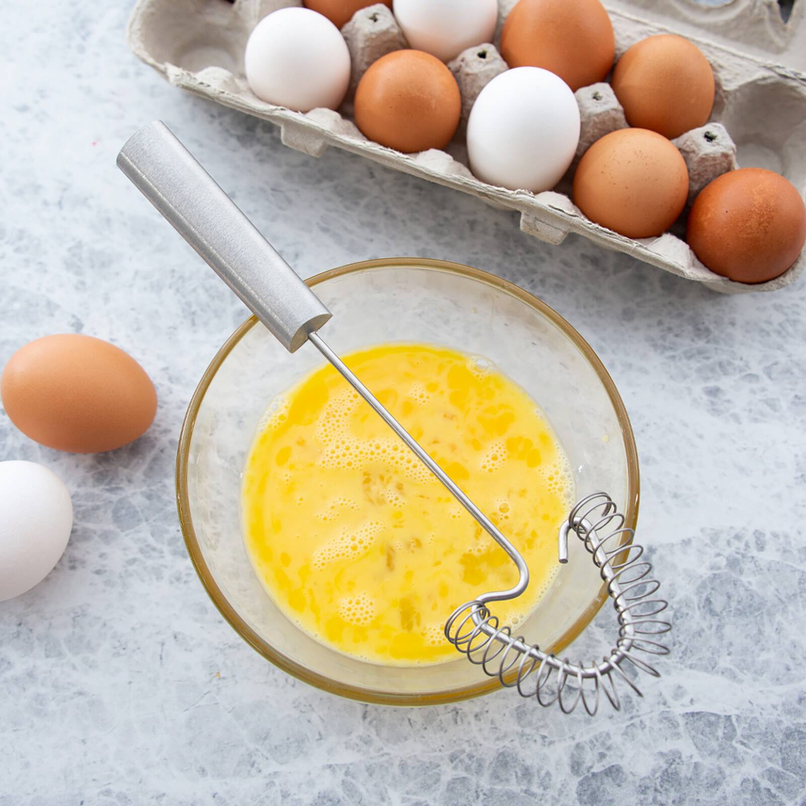 Alt View 1. Rada - Cutlery Handi-Stir Whisk with Spring Face, Aluminum Handle - Silver.