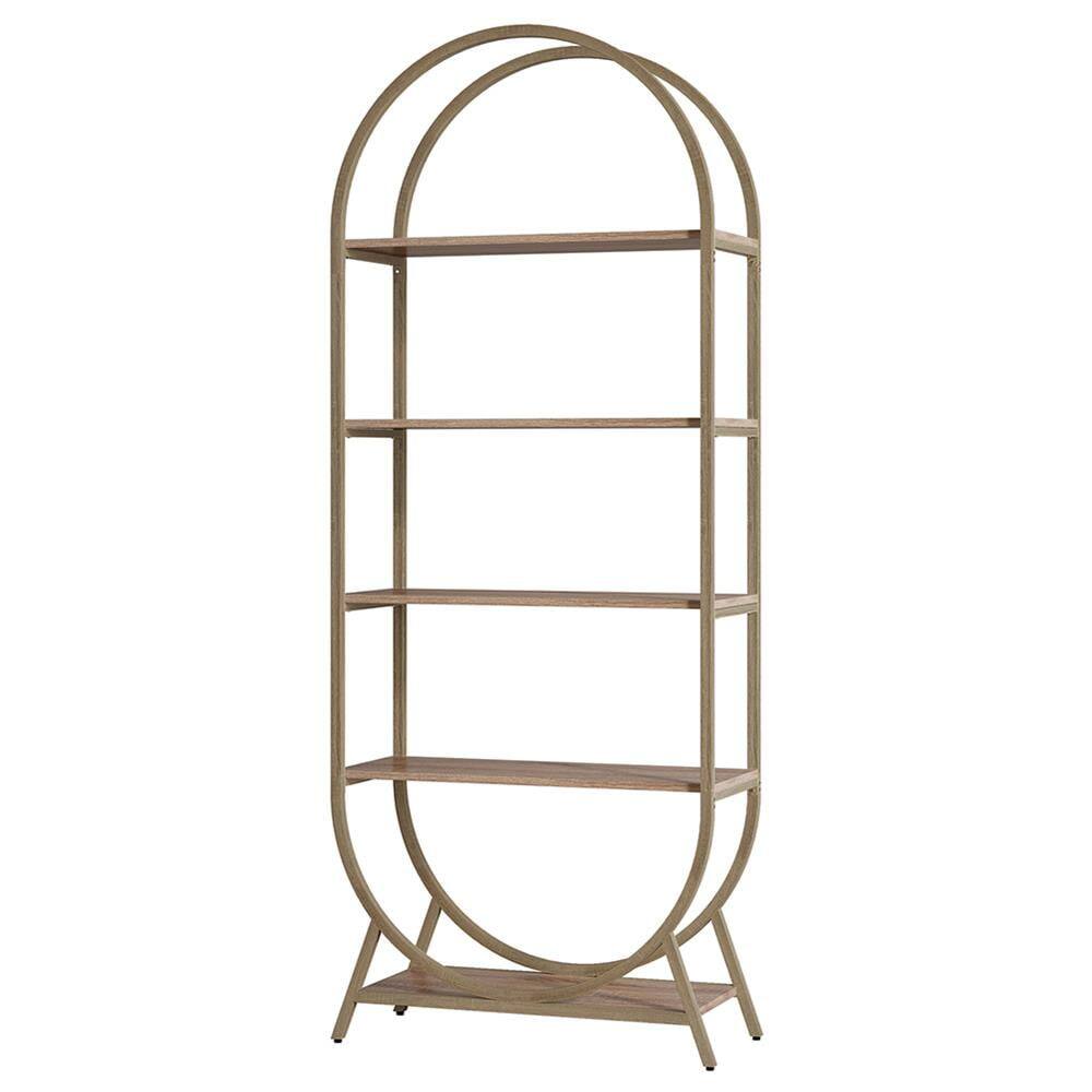Back. Kadyn - Kadyn Bookshelf, Storage Shelf, Bookcase,5-Tier Bookshelf, 70.8" Open Bookcase Arched Display Rack,Oak - Oak.