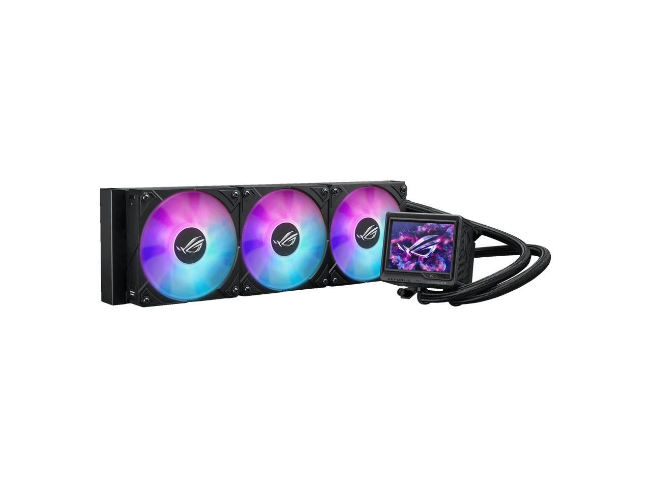 Alt View 2. ASUS - Ryujin III 360 ARGB Extreme Cooling Fan/Radiator/Water Block - RGB.