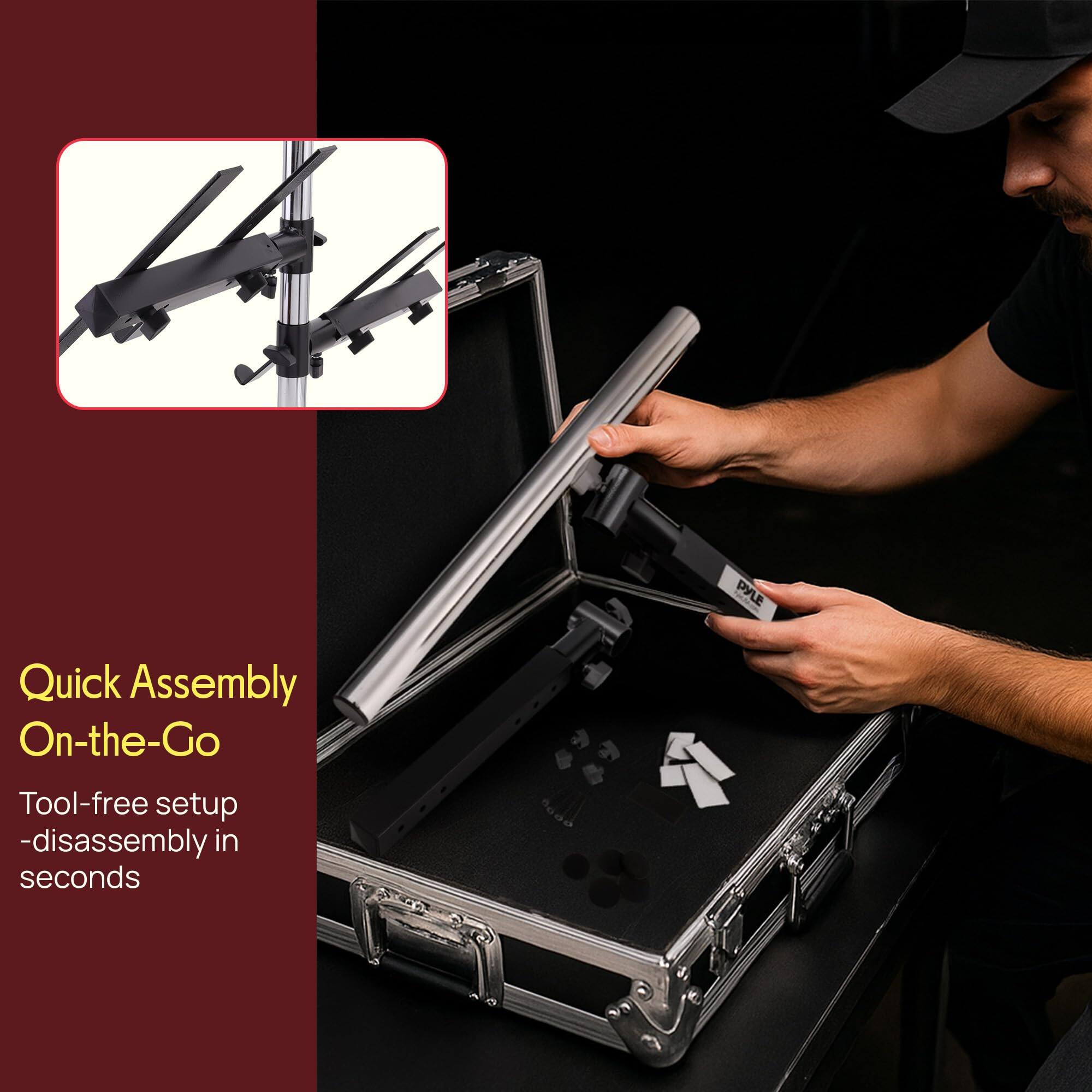 Quick Assembly On-the-Go  
Tool-free setup  
-disassembly in seconds