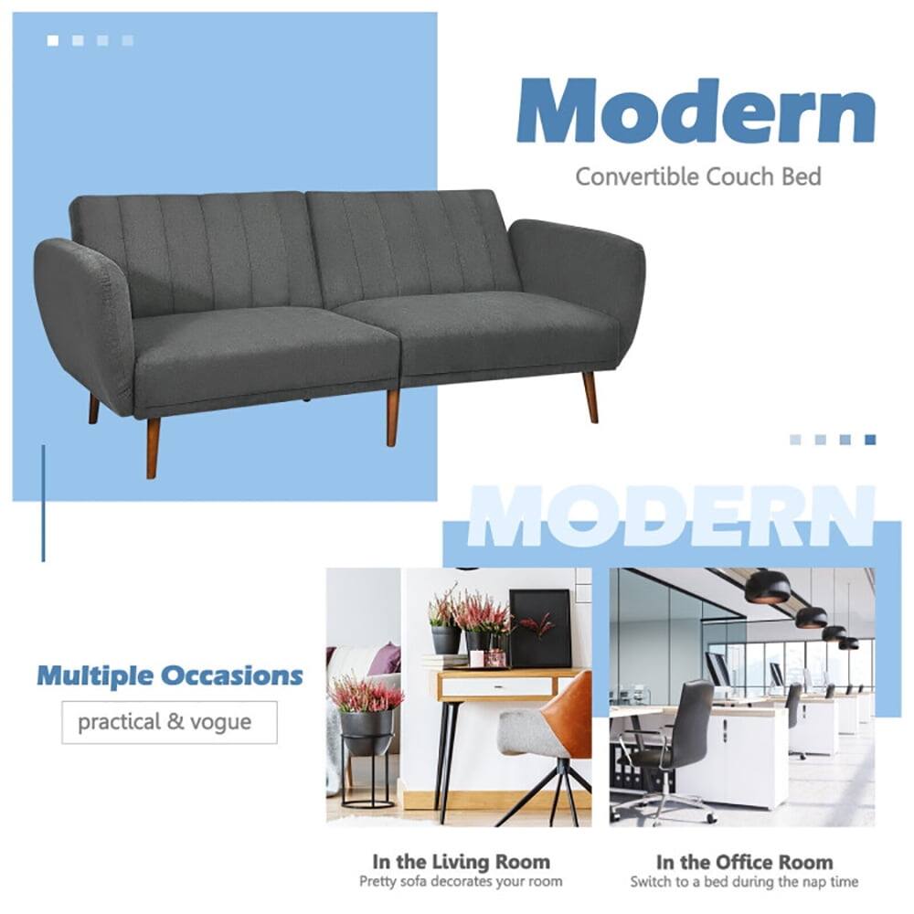 Modern Convertible Couch Bed

MODERN

Multiple Occasions
practical & vogue

In the Living Room
Pretty sofa decorates your room

In the Office Room
Switch to a bed during the nap time