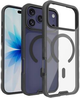 Smartish - iPhone 18 Pro Max/17 Pro Max MagSafe Case - Gripmunk Protective Slim Grip Magnetic Cover - Clearly Black