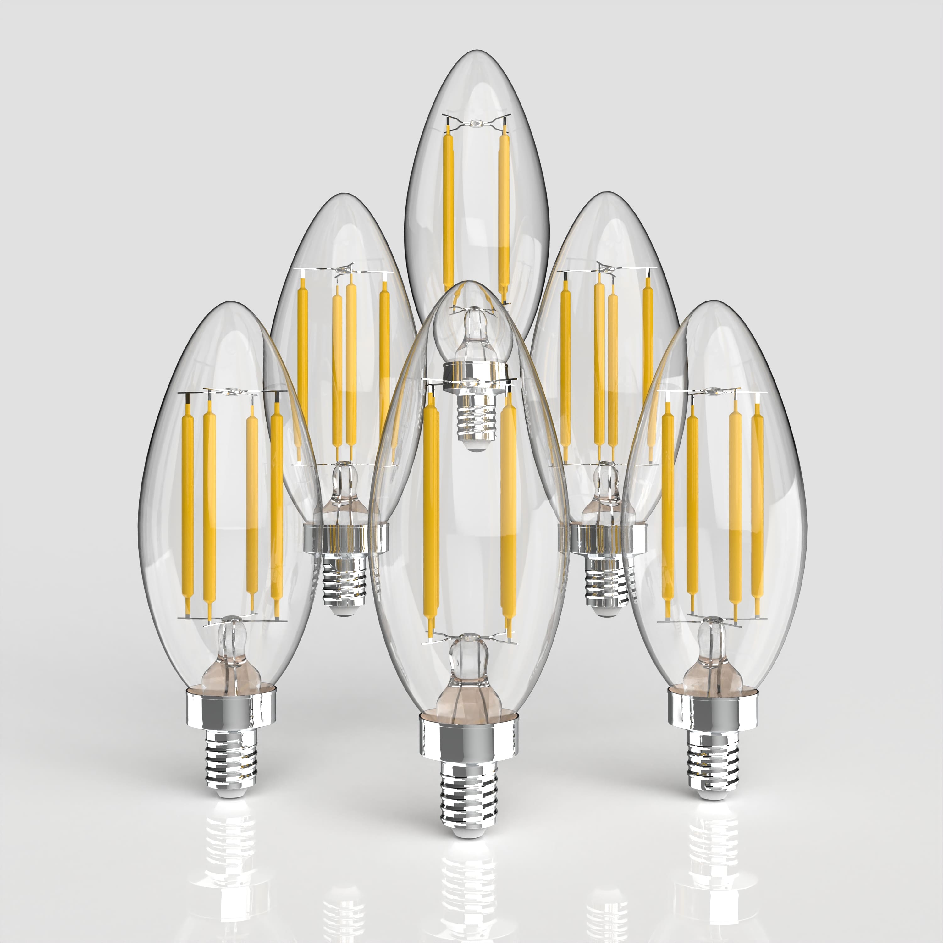 Jonathan Y - Vintage Non-Dimmable C35-4W LED Edison Bulbs with E12 Base, 80+ CRI, Warm White 2700K, 420 Lumens, (Pack of 6) - Clear price history on PriceWatchPro