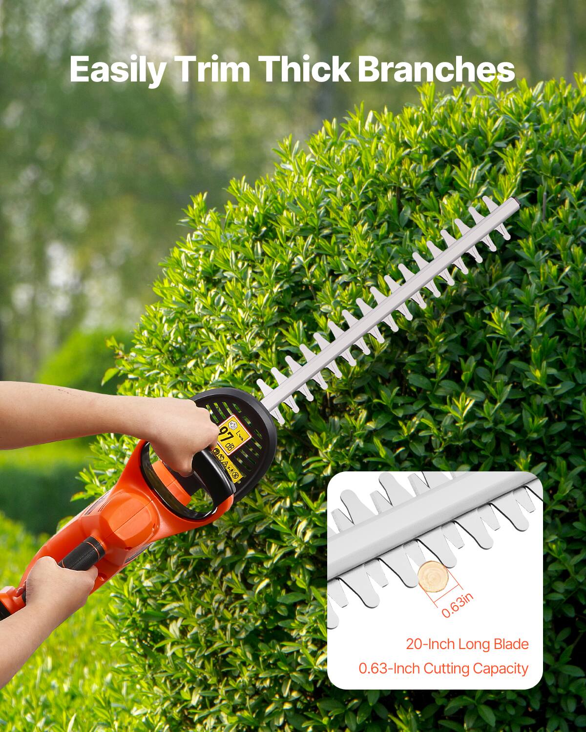 Easily Trim Thick Branches

20-Inch Long Blade
0.63-Inch Cutting Capacity