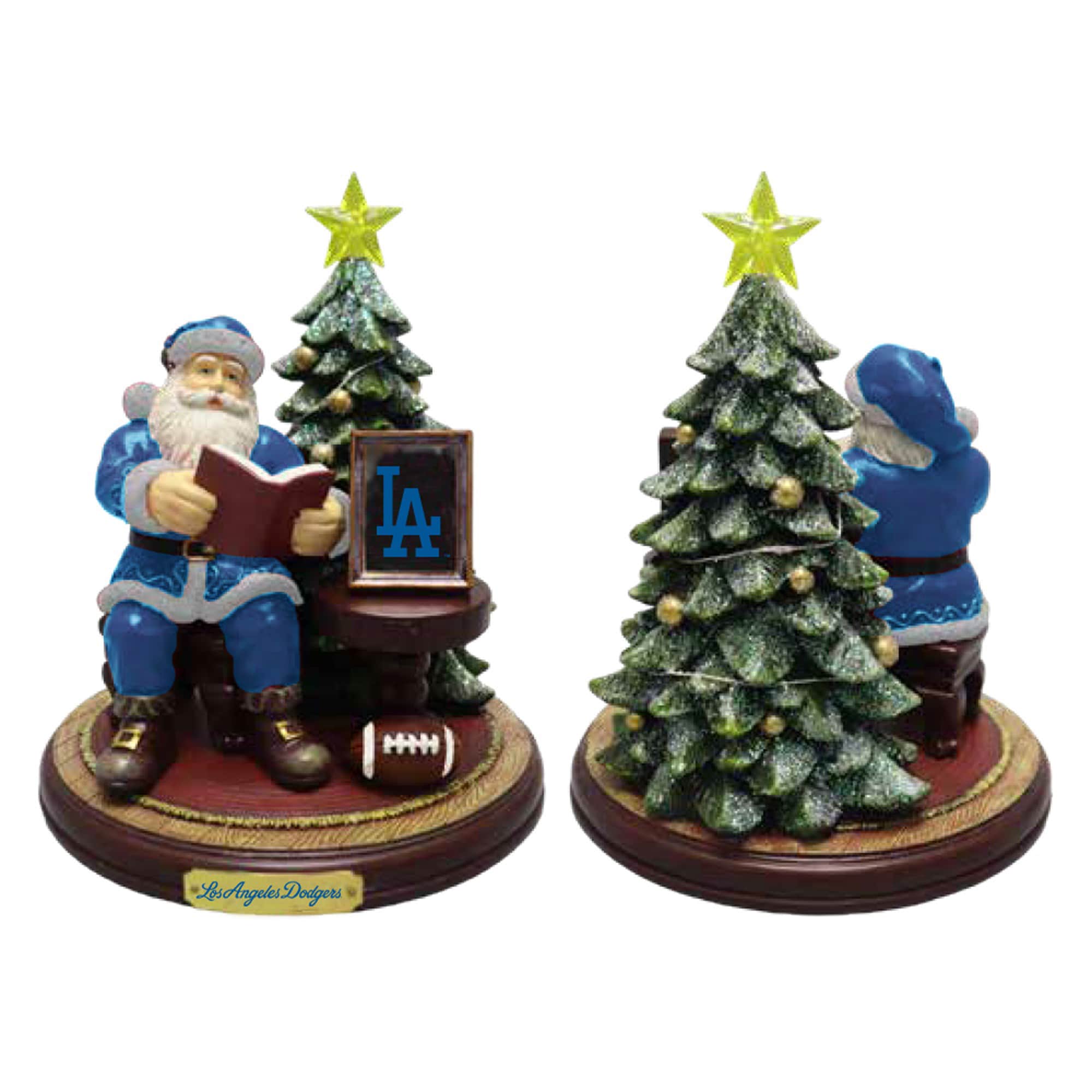 The Memory Company - Los Angeles Dodgers Christmas Story Santa Figurine - Multicolor