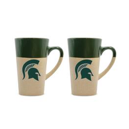 The Fanatic Group - Michigan State Spartans 16oz. Two-Pack Ceramic Mug Set - Green