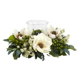 BreeBe - 14" Magnolia Candelabrum - White
