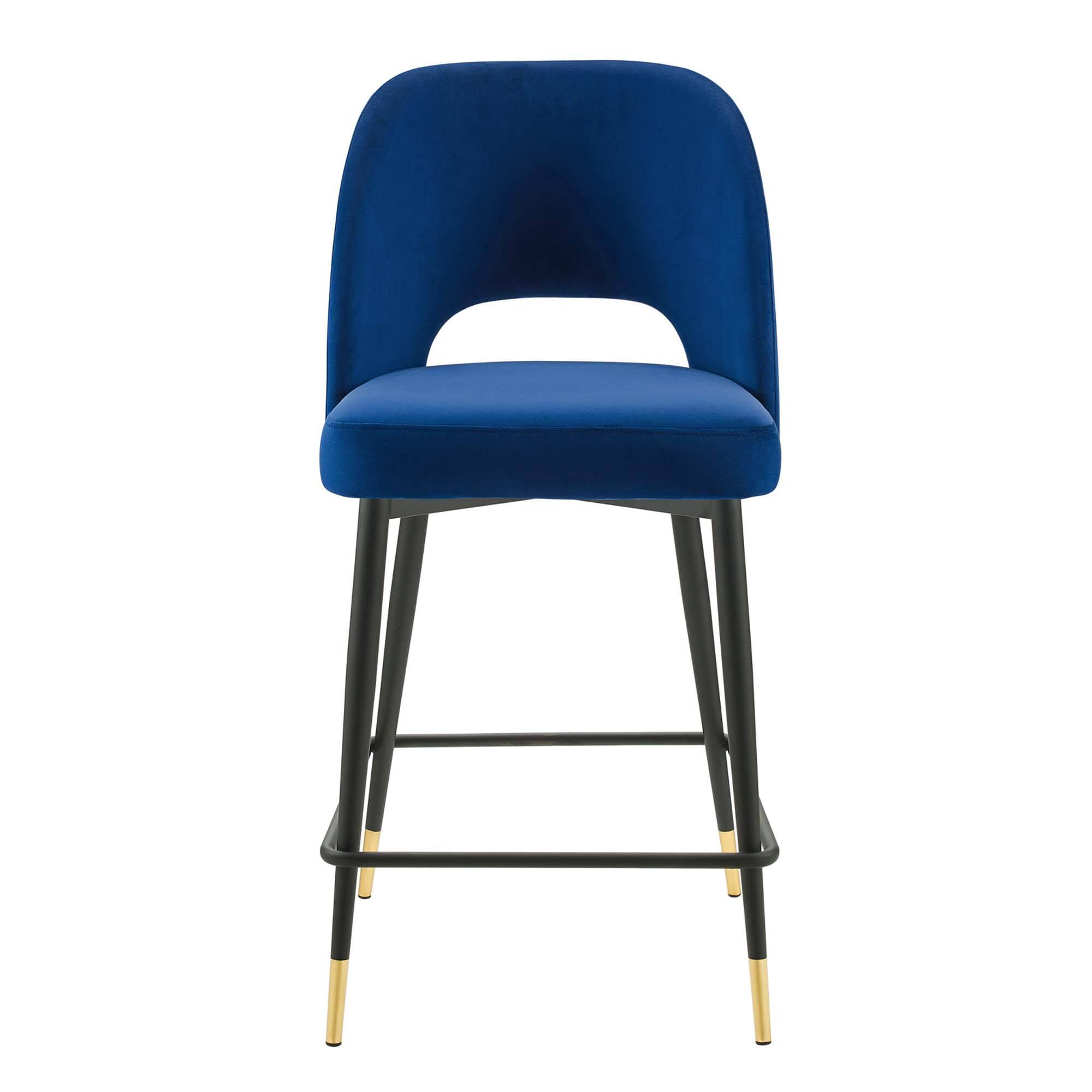 Alt View 3. Modway - Rouse Performance Velvet Counter Stool by Modway - Navy.
