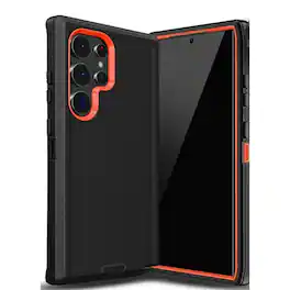 Kitcheniva - Belt Clip Kickstand Phone Case For Samsung Galaxy S25 Ultra - Orange