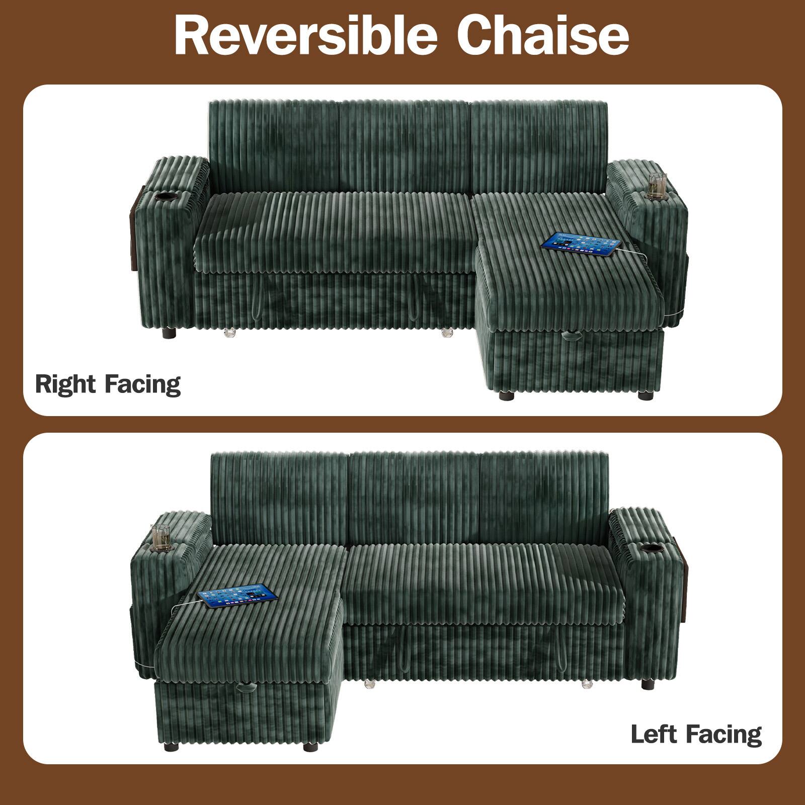 Reversible Chaise  
Right Facing  
Left Facing