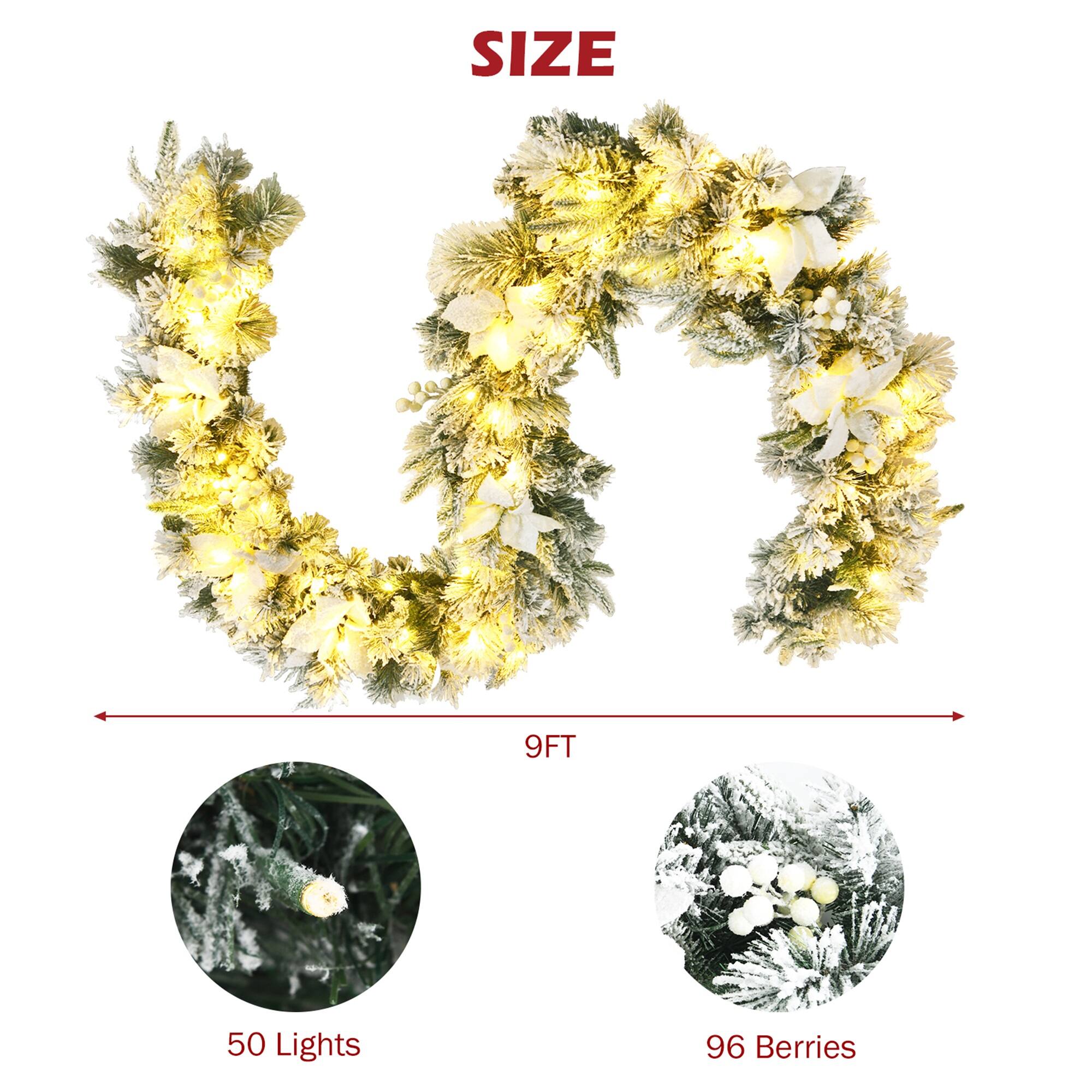 SIZE  
9FT  
50 Lights  
96 Berries