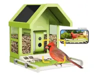 Birdfy Smart Bird Feeder with Camera, Durable Metal Bird Feeders for Outdoors, AI Identify Bird Species - Green - Front_Zoom
