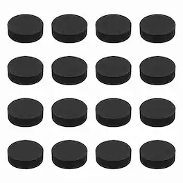 Unique Bargains - Single Sided Speaker Isolation Pads 65x20mm Round EVA Acoustic Foam Anti-Vibration Feet for Speaker Subwoofer, 16pcs - Black