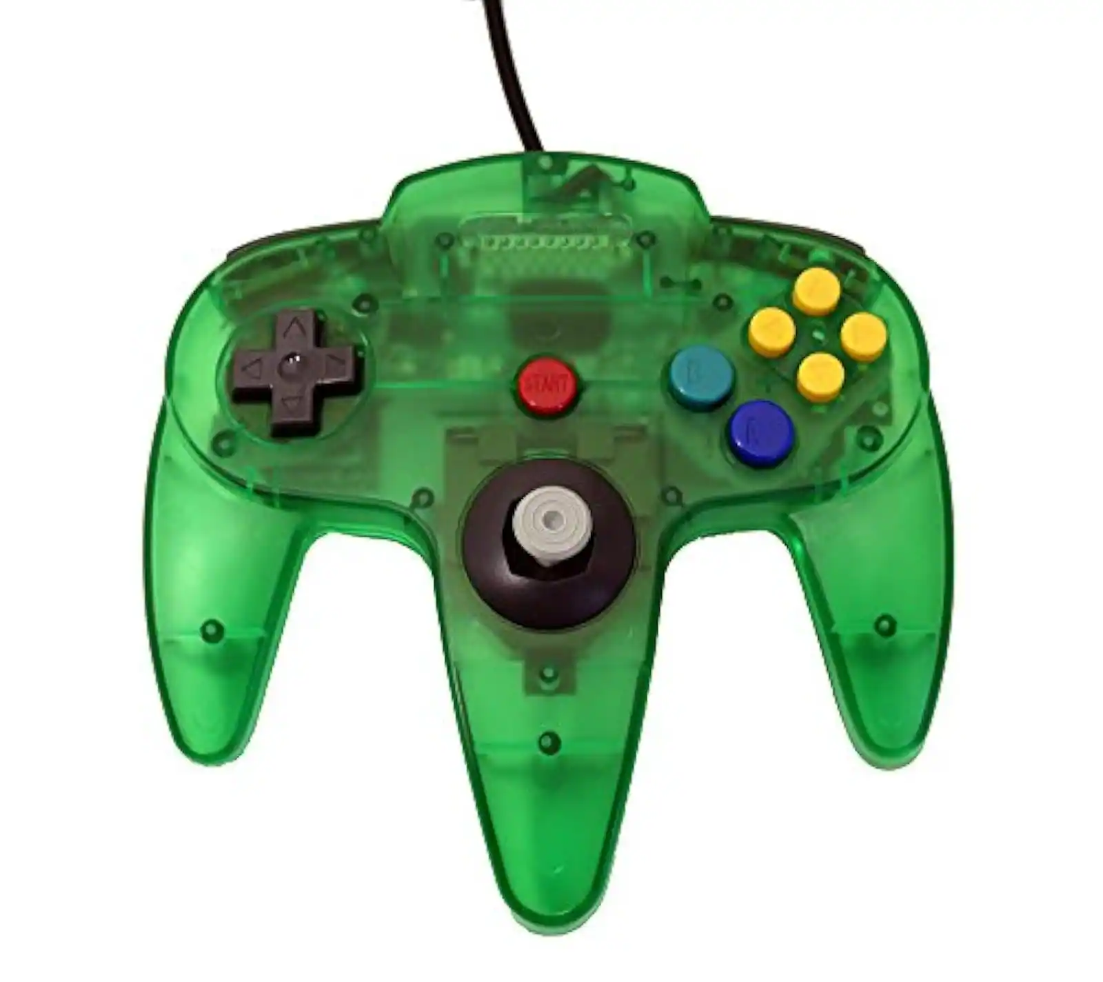Front. Mars Devices - Transparent Green Replacement Controller for Nintendo N64 - Jungle Green.