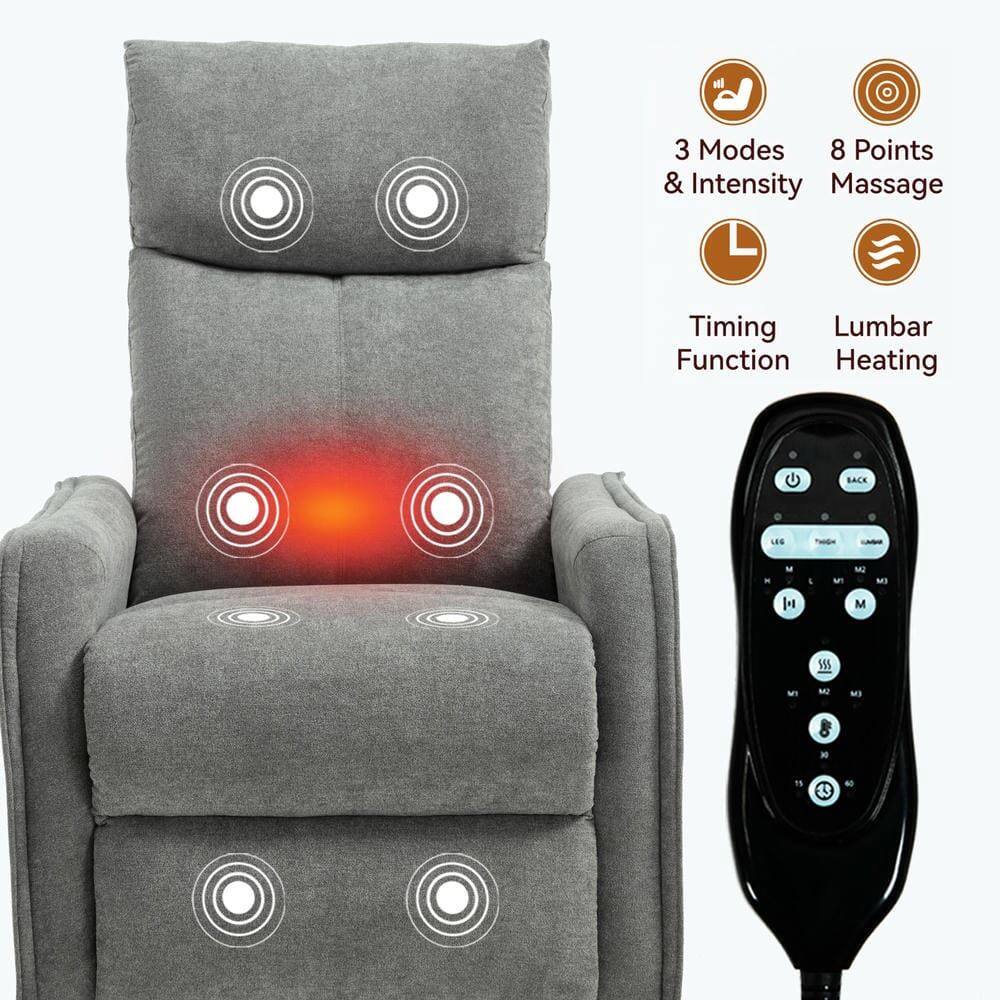 3 Modes & Intensity  
8 Points Massage  
Timing Function  
Lumbar Heating