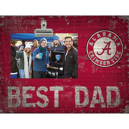 Fan Creations - Alabama Crimson Tide 8'' x 10.5'' Best Dad Clip Frame - Multicolor