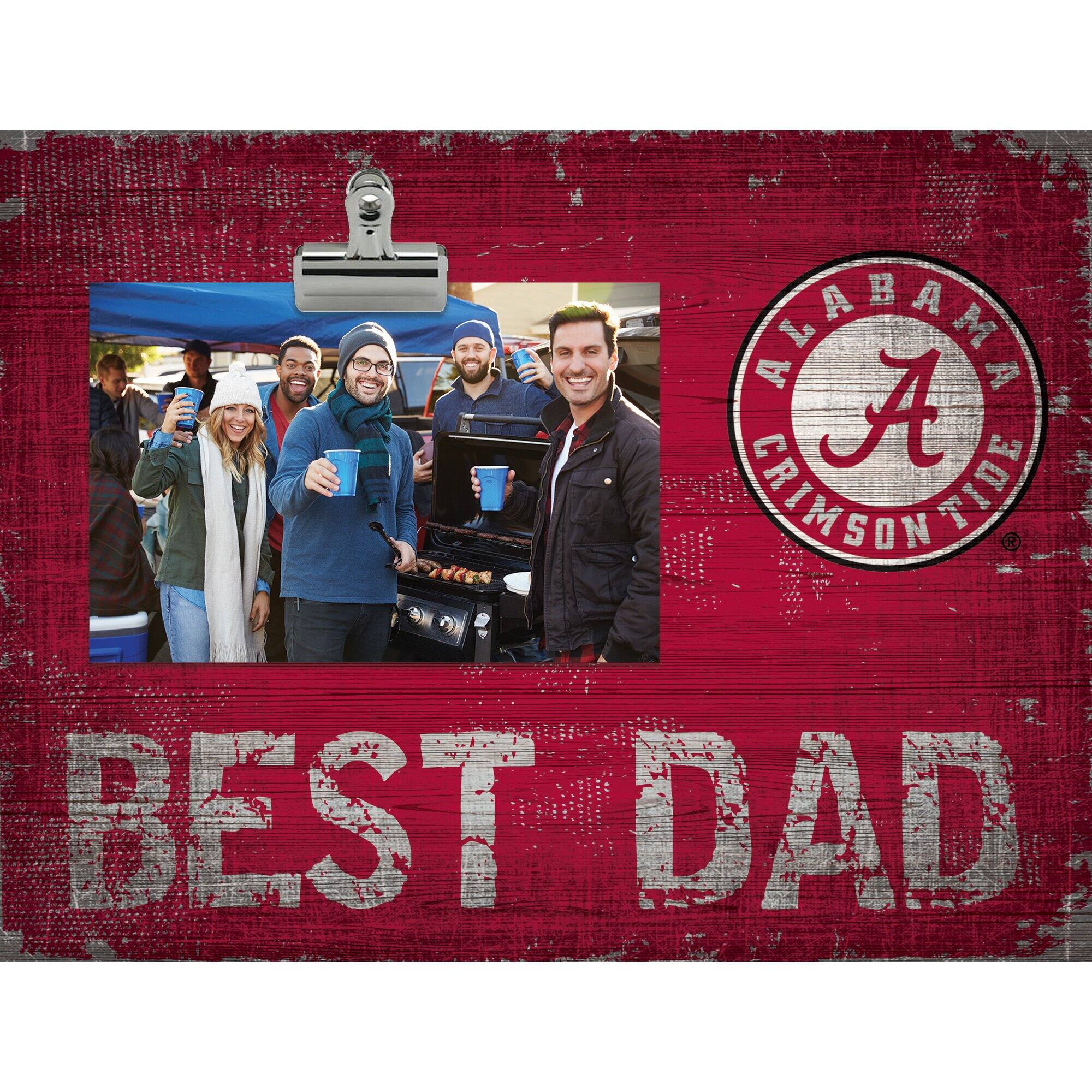 Fan Creations - Alabama Crimson Tide 8'' x 10.5'' Best Dad Clip Frame - Multicolor