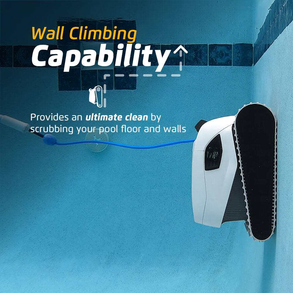 Wall Climbing Capability: Provides an ultimate clean by scrubbing your pool floor and walls.
