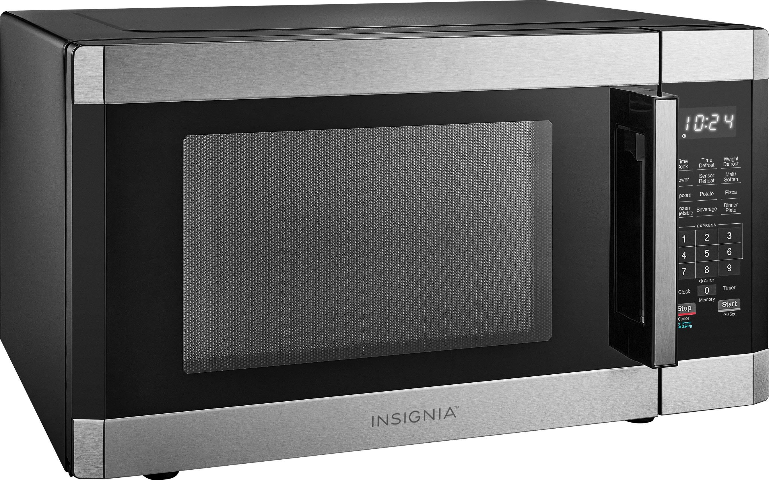 10:24

Time Cook  
Time Defrost  
Weight Defrost  
Sensor Melt/Reheat  
Soften Potato Pizza  
Dinner Plate  
Beverage  
Express  
1 2 3 4 5 6 7 8 9 0  
Clock Timer  
Memory Start  
Stop Cancel  
+30 Sec  
Saving  
INSIGNIA