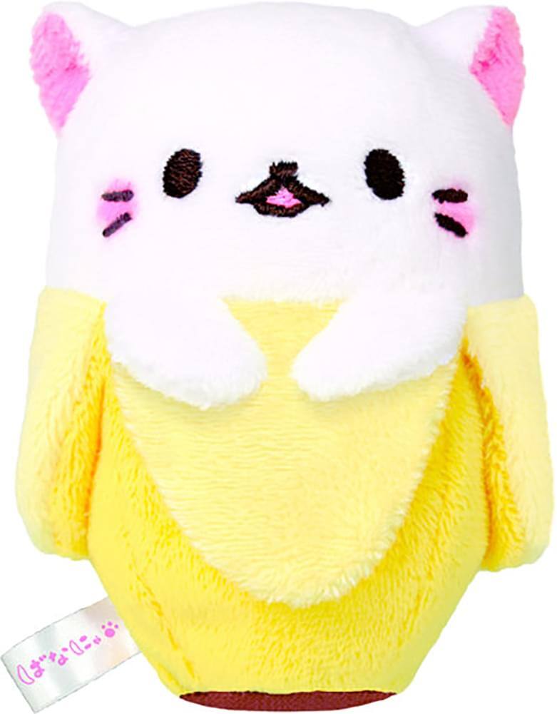 Front. Little Buddy - Bananya 4.5" Beanie Plush: Bananya - Yellow.