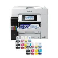 Epson - EcoTank Pro ET-5850 Wireless All-In-One Supertank Inkjet Printer - White - Front_Zoom