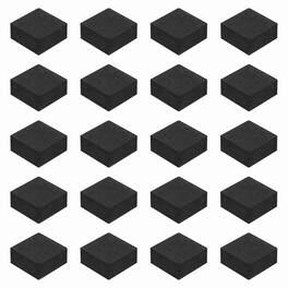 Unique Bargains - 32pcs Square Speaker Isolation Feet Pads, 30x15mm Non Slip Foam Shock Absorption Pad for Amplifier - Black