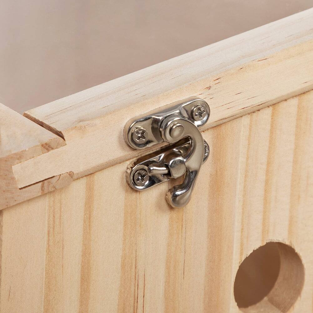 Back. Pefilos - 31" Wooden Hamster Cage for Small Animals House, Acrylic Hutch for Dwarf Hamster, Guinea Pig, Chinchilla.