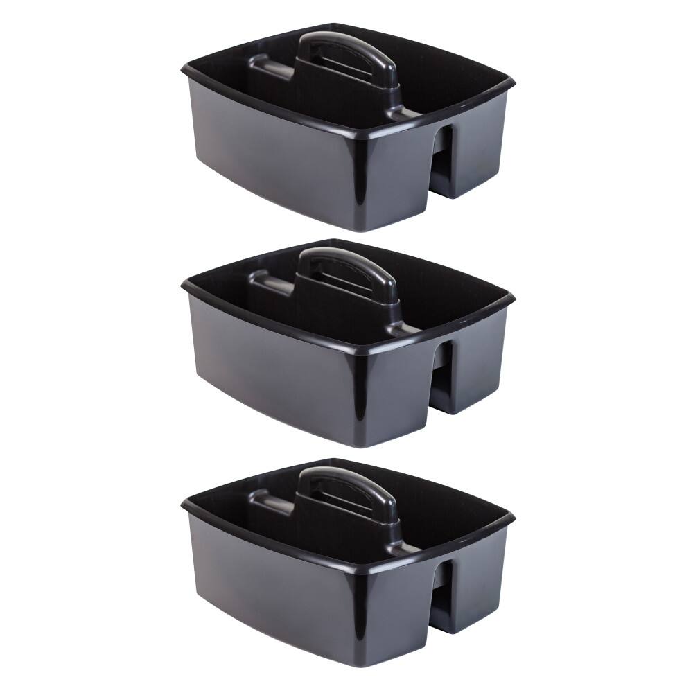 Storex - Large Caddy, Black, Pack of 3