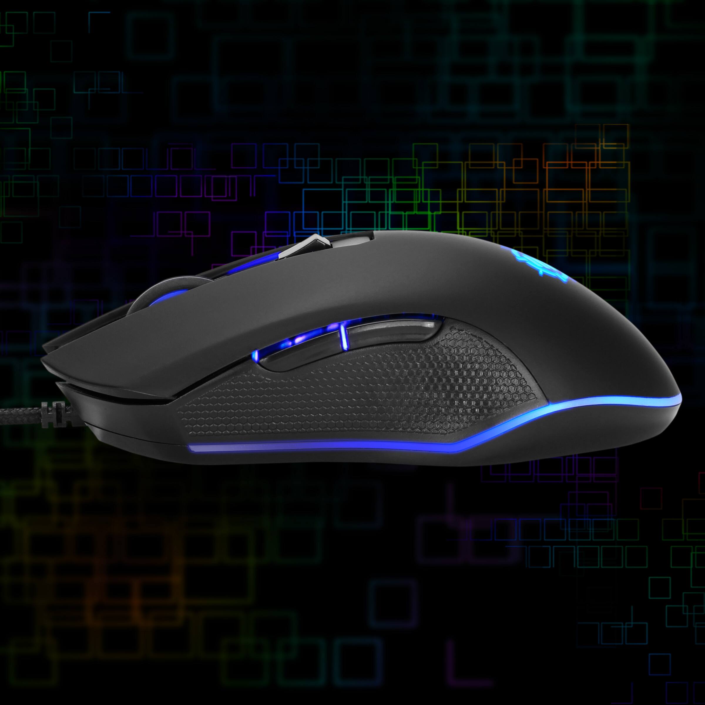Alt View 5. ENHANCE - ENHANCE Infiltrate Gaming Mouse - Multi-Color LED Lighting with 4 DPI Levels - Black.