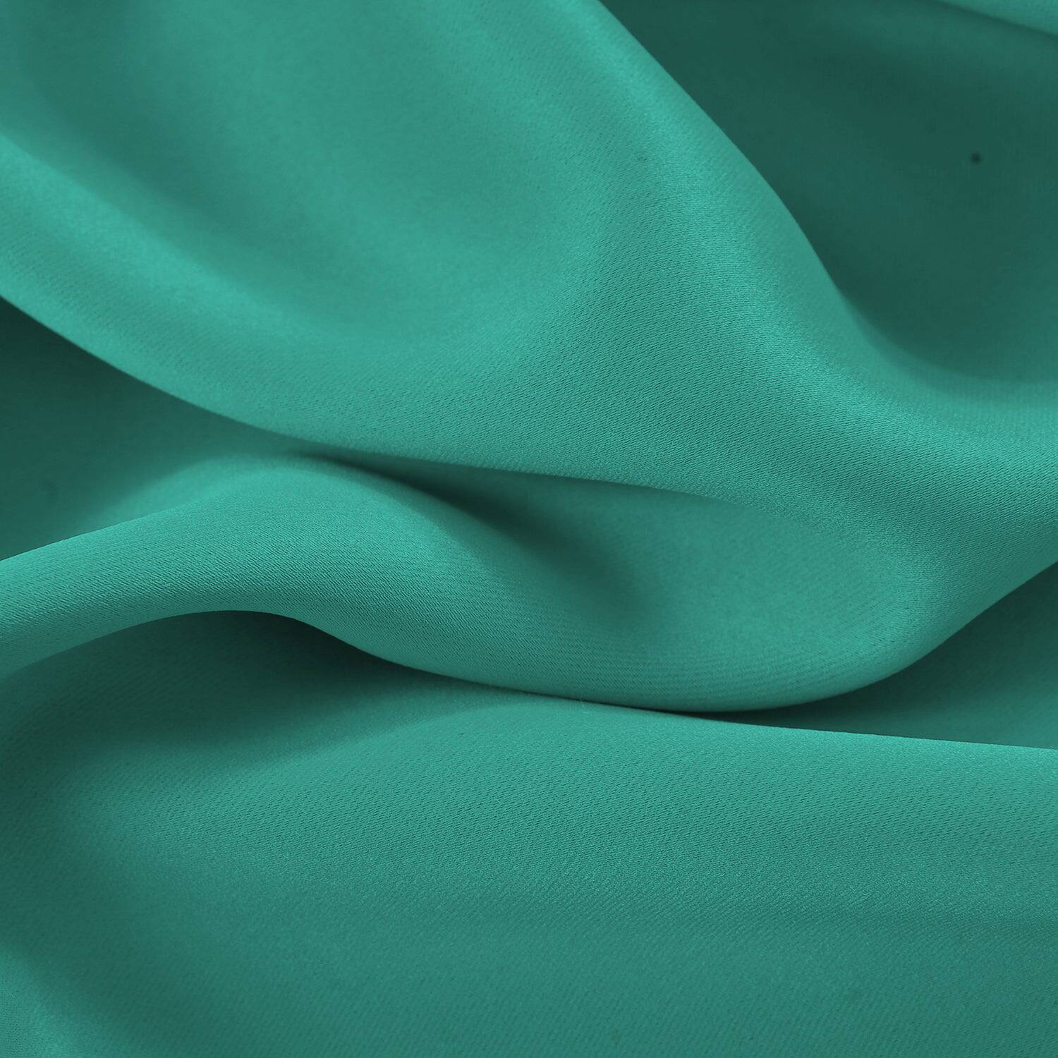 Alt View 1. RT Designers Collection - RT Designers Collection 100% Polyester 250 GSM Riley 100% Blackout Grommet Panel 54" x 105" Teal - Teal.