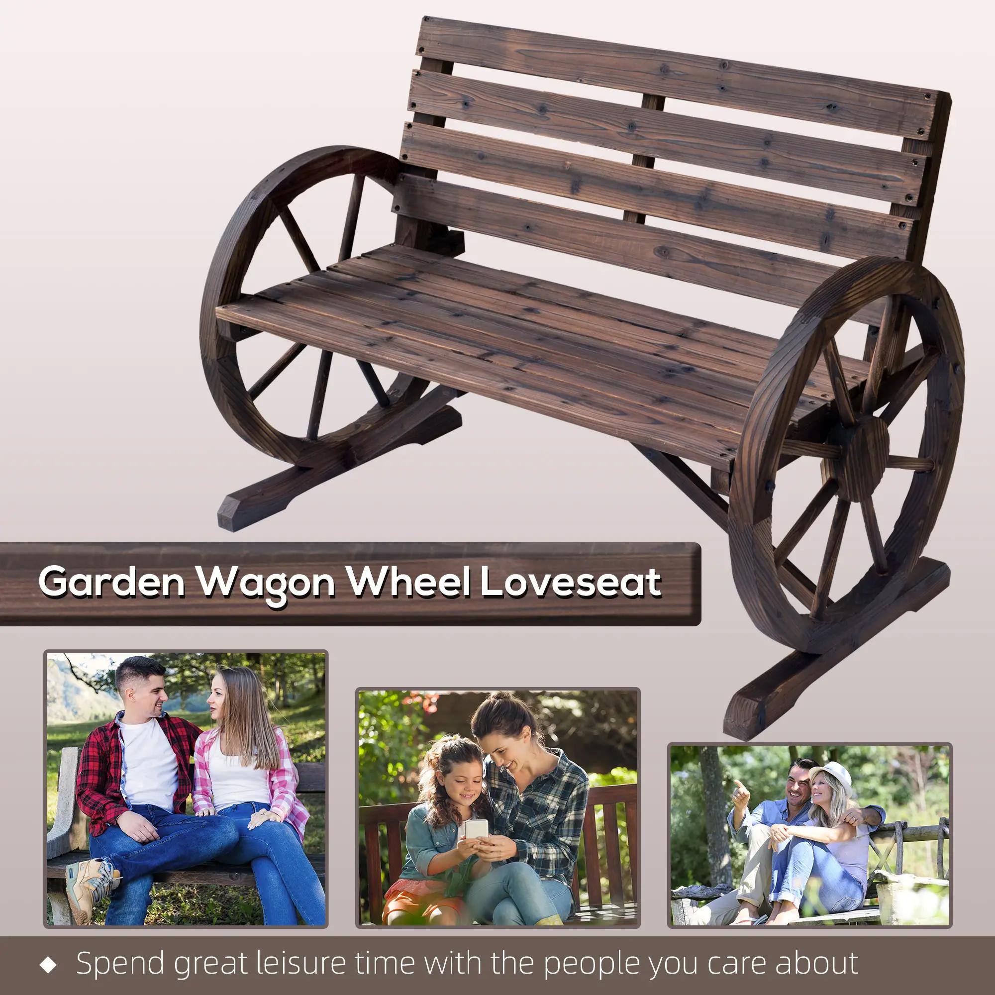 Garden Wagon Wheel Loveseat

Spend great leisure time with the people you care about